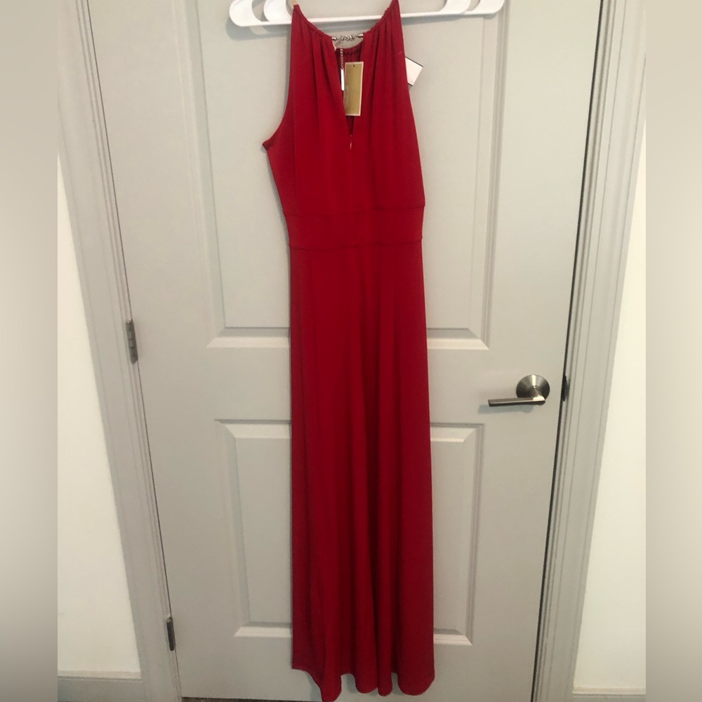 Michael Kors Red Sleeveless Maxi Dress nwt